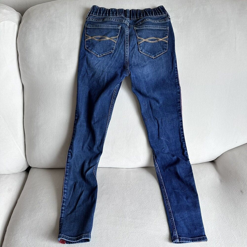 Abercrombie Kids Girls Pull-on Jean Legging Size 11/12 Slim Burgundy Stripe B31 - Picture 2 of 7
